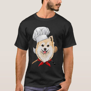 Restaurant Pomeranian Chef Cook Cooking  Puppy Pet T-Shirt