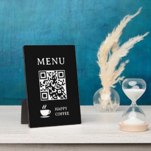 Restaurant QR Code Menu 5" x 7" Plaque