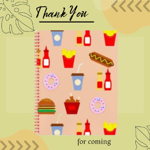 Restaurant Repas Boisson Carnet minimaliste