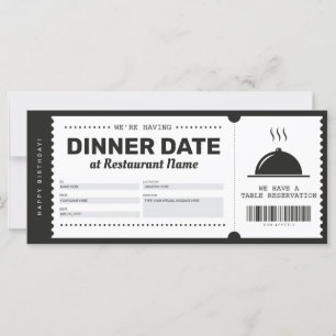 Restaurant Reservation Voucher Certificate