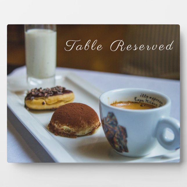 Restaurant Reserved Tabletop Plaque with Easel (Front)