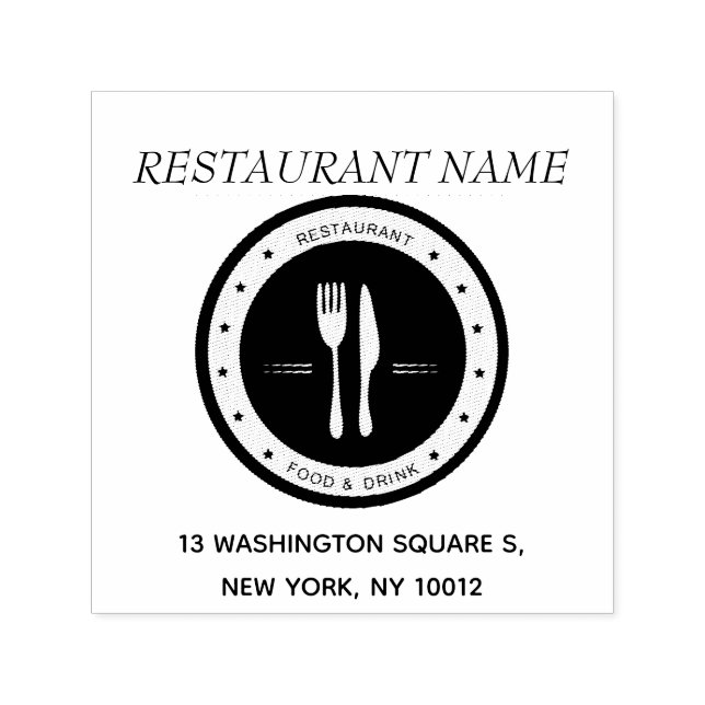 Restaurant Rubber Stamp (Design)