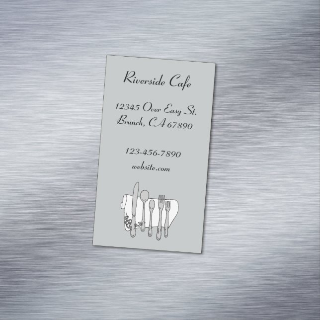 Restaurant Silverware Custom Magnetic Card (In Situ)