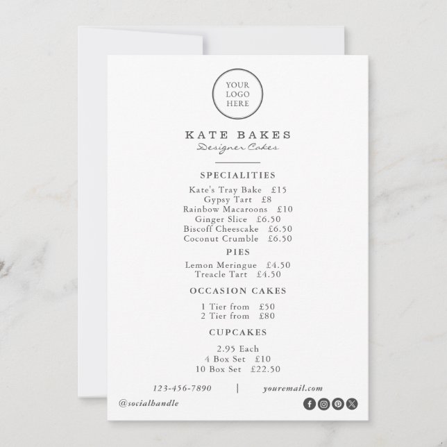 Restaurant Simple Café Cuisine Boulangerie Menu Ta (Devant)