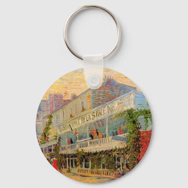Restaurant Sirene, Asnières by Vincent van Gogh Keychain (Front)