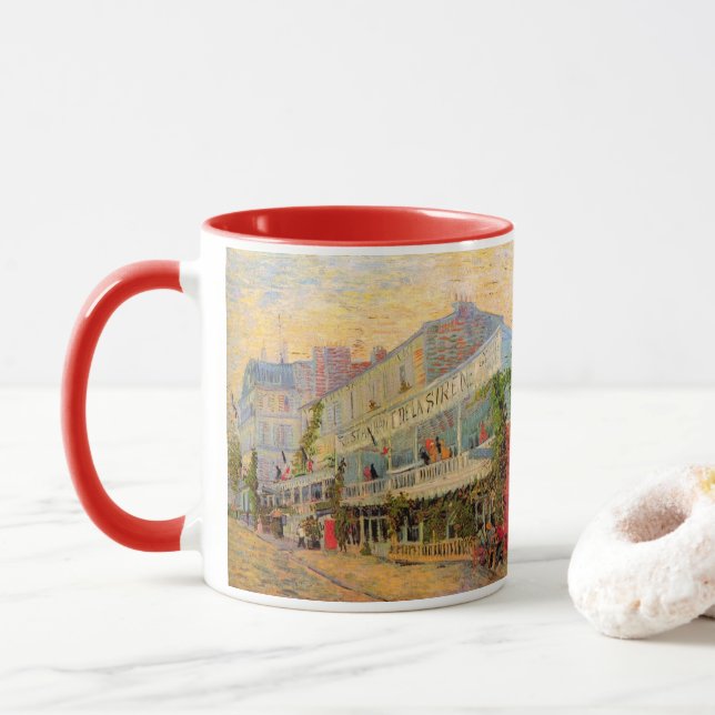 Restaurant Sirene, Asnières by Vincent van Gogh Mug (With Donut)