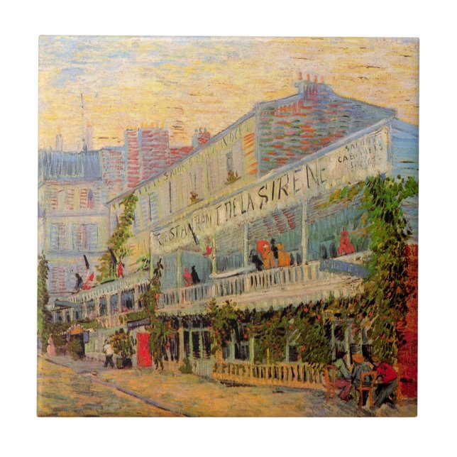 Restaurant Sirene, Asnières by Vincent van Gogh Tile (Front)