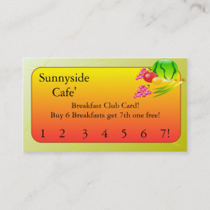 Restaurant Supplies Breakfast club cards