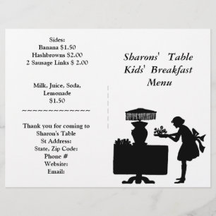 Restaurant Supplies, Kids Breakfast Menu Customize
