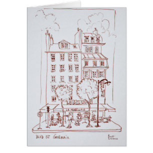 Restaurant sur boulevard Saint-Germain, Paris