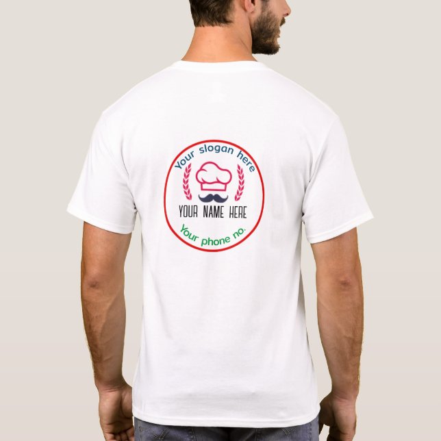 Restaurant T-Shirt with Customized Logo (Back)
