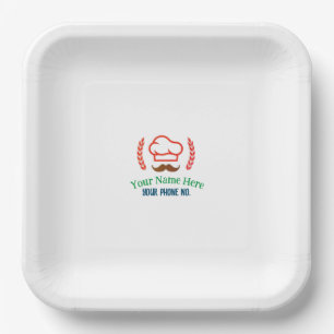 Restaurant T-Shirt with Customized Logo Paper Plate