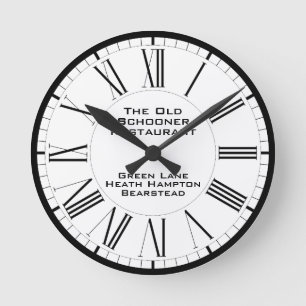 Restaurant Themed Round Clock