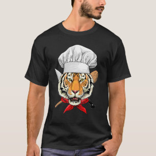 Restaurant Tiger Chef Cook Kitchen Cooking  Animal T-Shirt