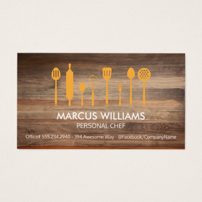 Restaurant Utensils | Chef | Wood Cutting Board (Front)