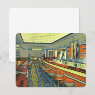 Restaurant vintage Retro Roadside Diner Invitation