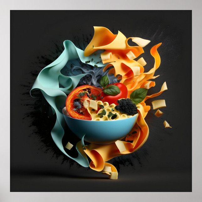 Restaurant Wall Art 24x24 Matte Poster Design 2 (Devant)