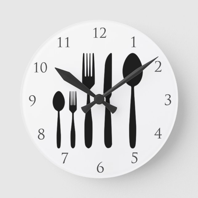 Restaurant Wall Clock with Numbers (Front)