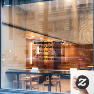 Restaurant  window cling