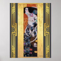 Restauré Klimt Judith Salome Art Nouveau Déco