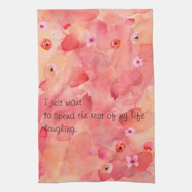Reste de ma vie riant Serviette de cuisine 16" x 2 (Vertical)