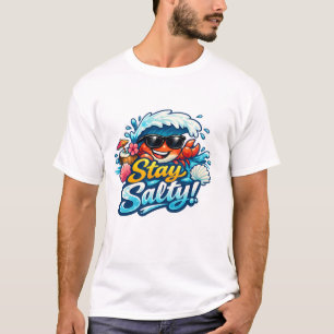 Reste Salé – T-shirt de base homme drôle pour l'ét