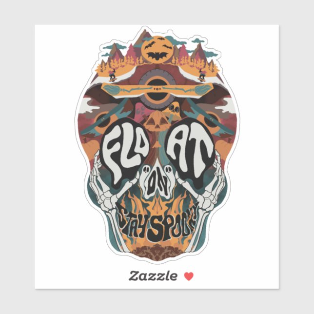 Rester Sticker Éffrayant (Feuille)