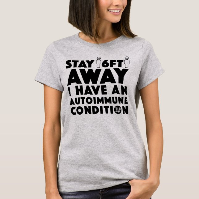 Restez à 10 mètres du T-shirt [encre/gris] (Devant)