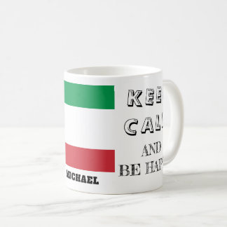 Restez au calme avec l'Italie Drapeau café Mug