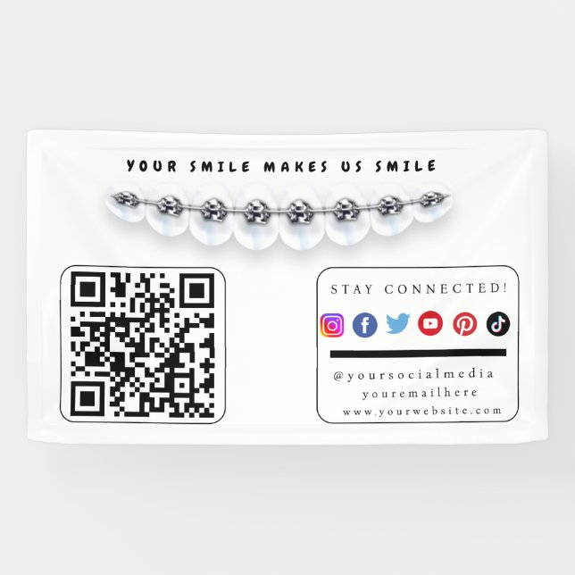 Restez branchés Promo dentaire Bannière des médias (Horizontal)