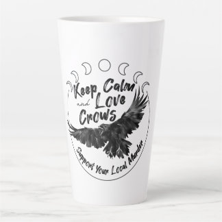 Restez calme et aimez les corbeaux latte mug