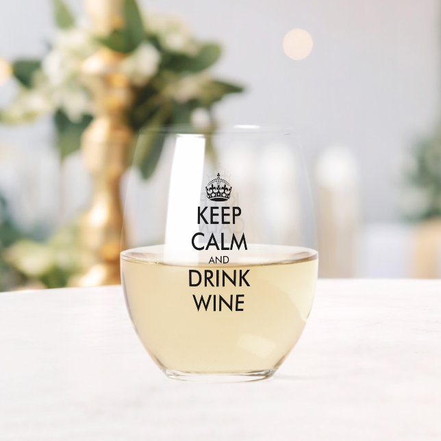 Restez calme et buvez du vin sans verre de designe (Insitu (Mariage))