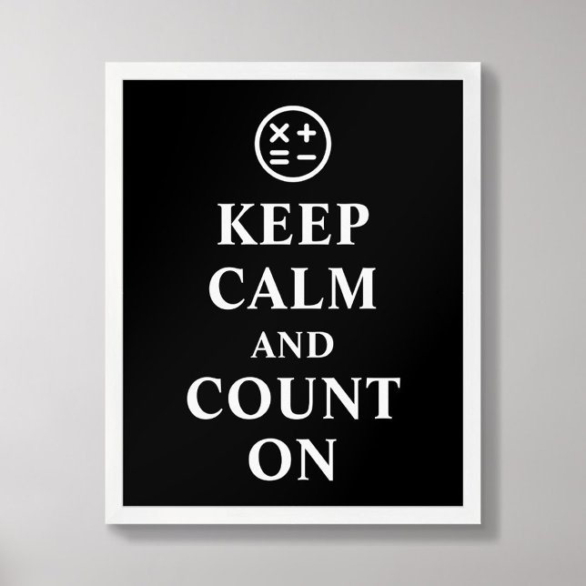 Restez calme et comptez sur la typographie Poster  (Créateur téléchargé)