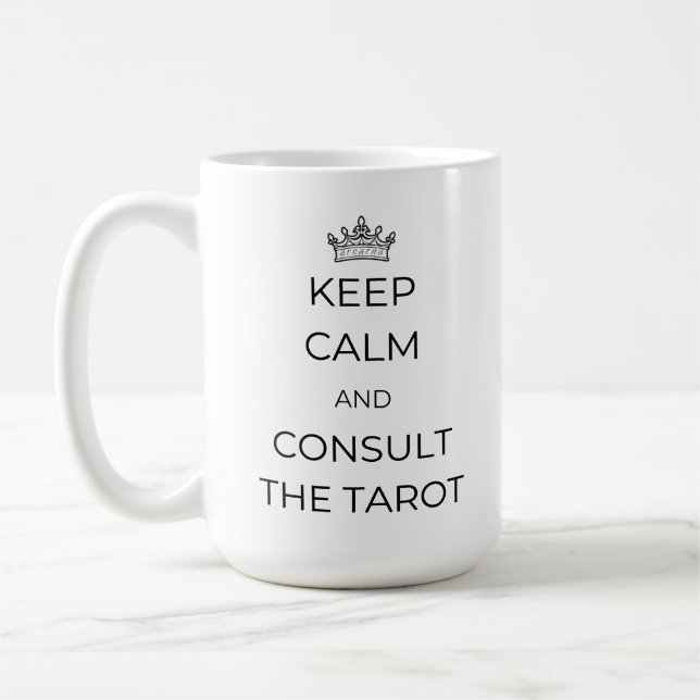 Restez calme et consultez la Mug Tarot (Gauche)