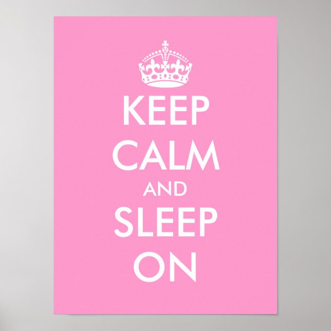 Restez calme et dormez sur | Poster de la chambre  (Devant)