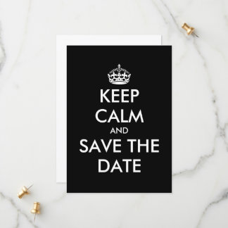 Restez calme et enregistrez les cartes mariage dat