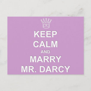 Restez calme et épousez M. Darcy - Carte postale -