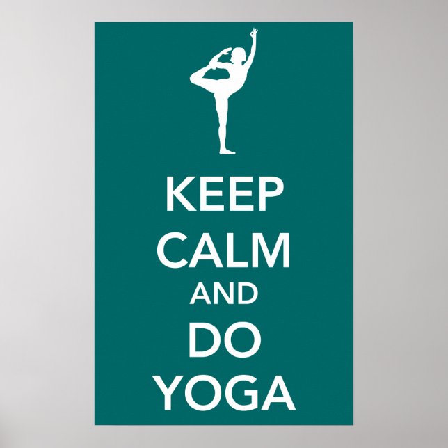 Restez calme et faites du yoga Poster (Devant)