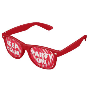 Restez calme et faites la fête sur les lunettes de