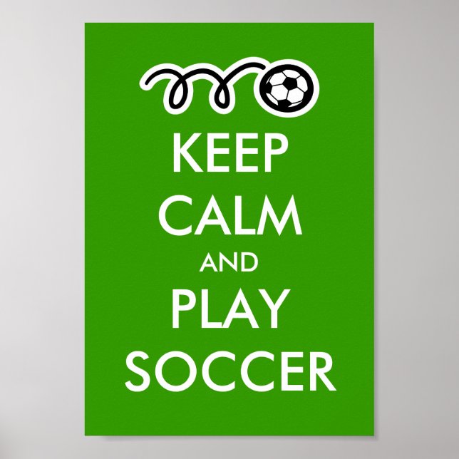 Restez calme et jouez au football | Poster parodiq (Devant)