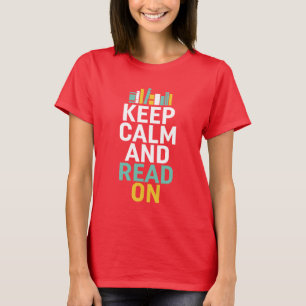 Restez calme et lisez sur le T-shirt Geek de ver d