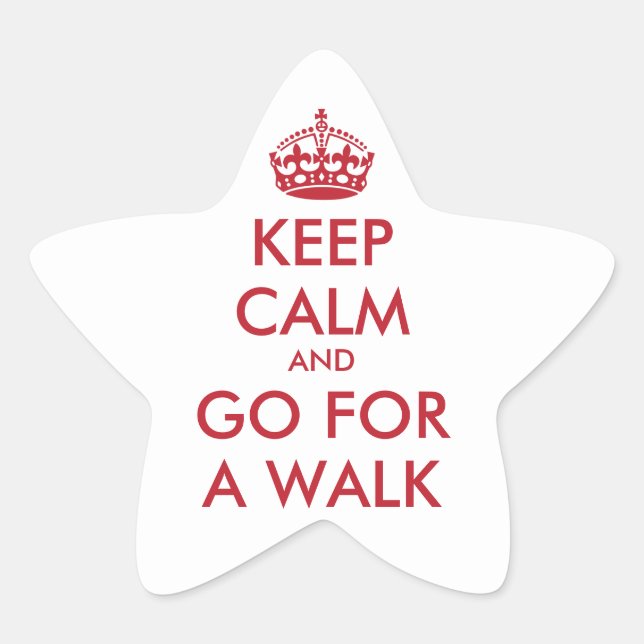 Restez calme et partez à la marche - Sticker (Devant)