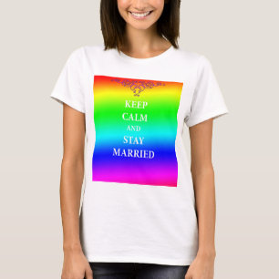 Restez calme et restez mariée T-shirt Sport fémini