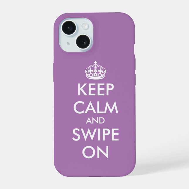 Restez calme et tournez sur l'iPhone 15 Coque budg (Verso)
