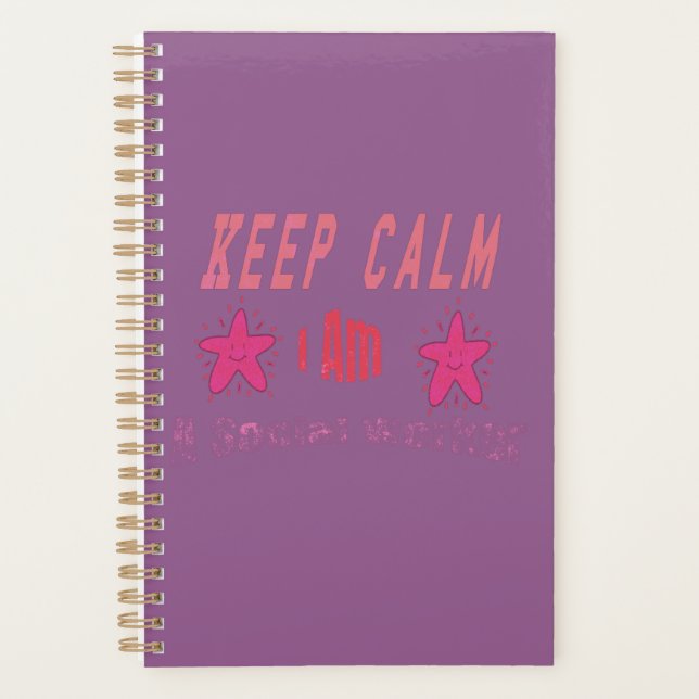 Restez calme Je suis un travailleur social (Devant)