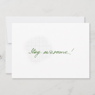 Restez carte manuscrite minimaliste géniale