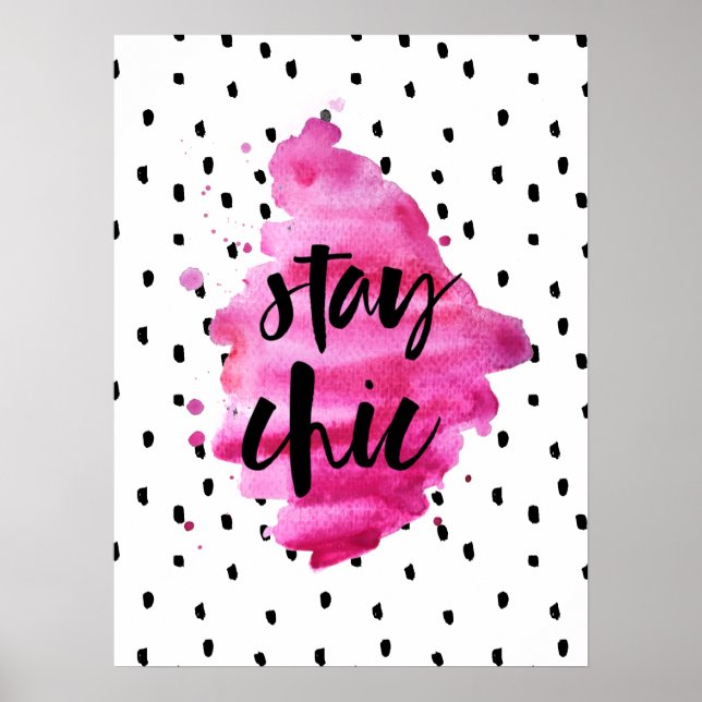 Restez Chic Hot Pink Poster (Devant)