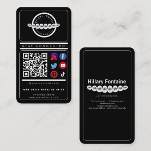 Restez connecté Carte de visite des médias sociaux