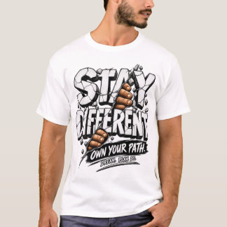 Restez Différent Possédez Votre Chemin T-Shirt Mot