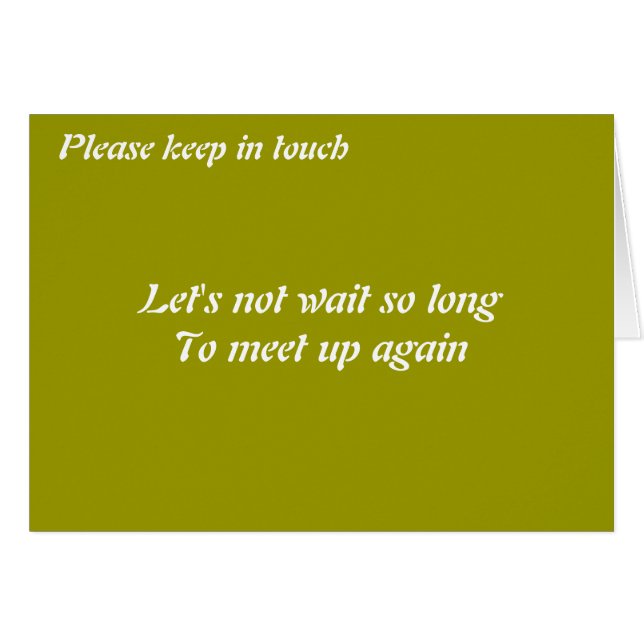 Restez en contact (Devant horizontal)